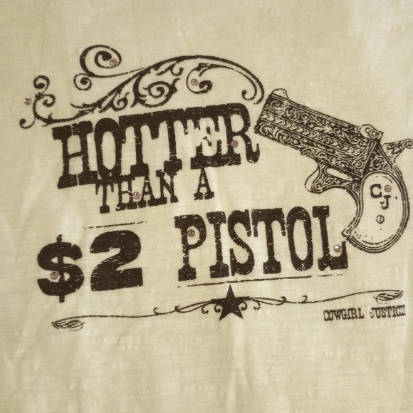 White Cowgirl Justice Graphic T - Picture 2 of 3